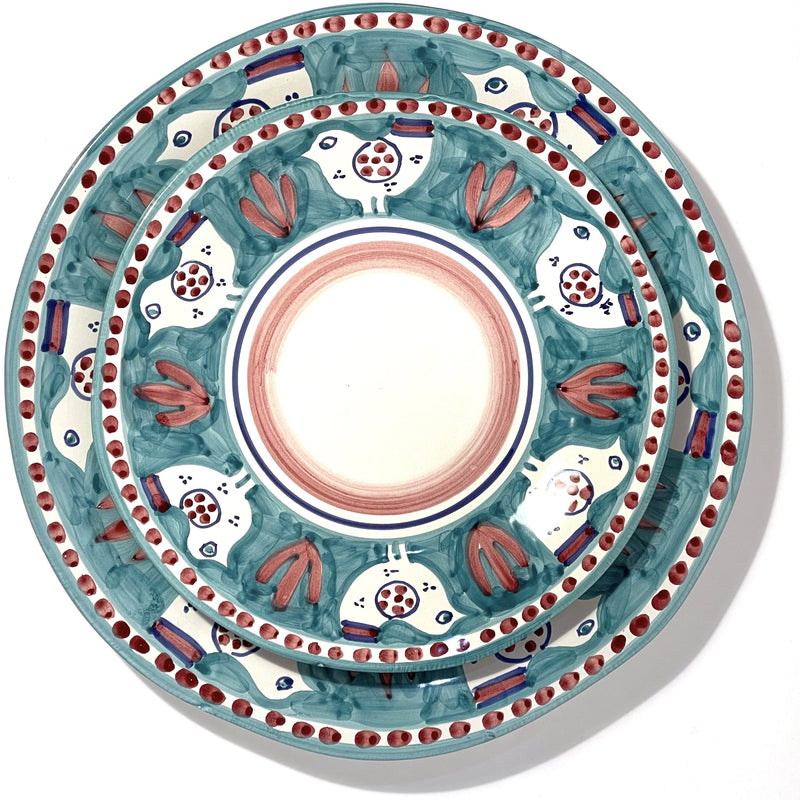 Amalfi Green Gallina Round Platter - 38cm