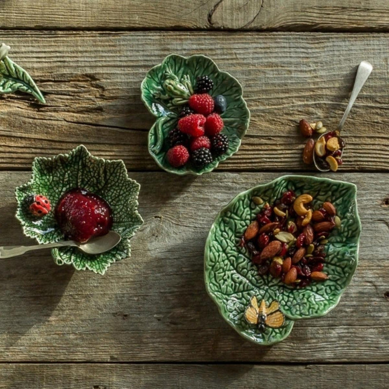 Bordallo Pinheiro Countryside Leaf Dish - Butterfly