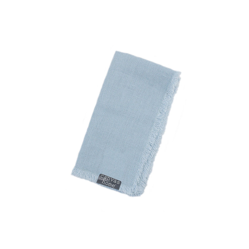 Canvas Home Linen Fringe Napkin - Light Blue