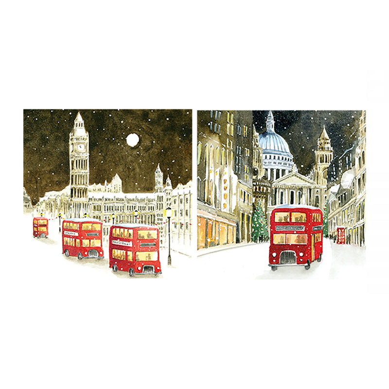 Christmas Card Wallet (Pack of 10) - London Bus