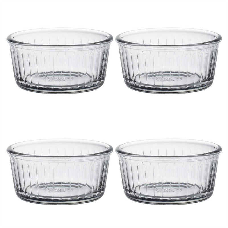 Duralex Set of 4 Glass Stackable Ramekins -10cm