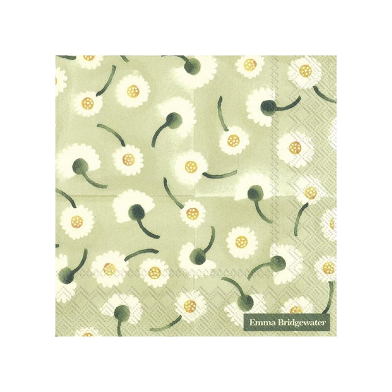 Emma Bridgewater Pack of 20 Paper Napkins - Green Daisy