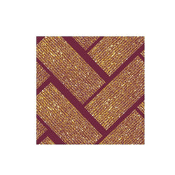 Francoise Paviot Cocktail Napkins - Red Chevron Lurex