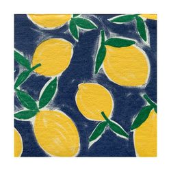 Francoise Paviot Dinner Napkins - Lemon Blue