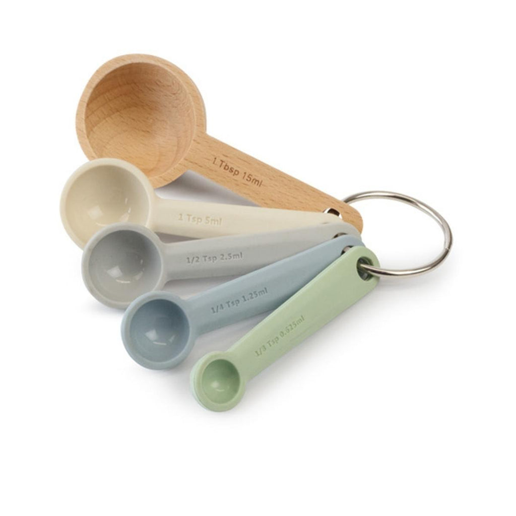 Silicone & Beech Wood Measuring Spoon Set