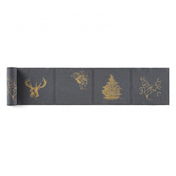 My Drap 12pc Napkin Roll - Xmas Grey