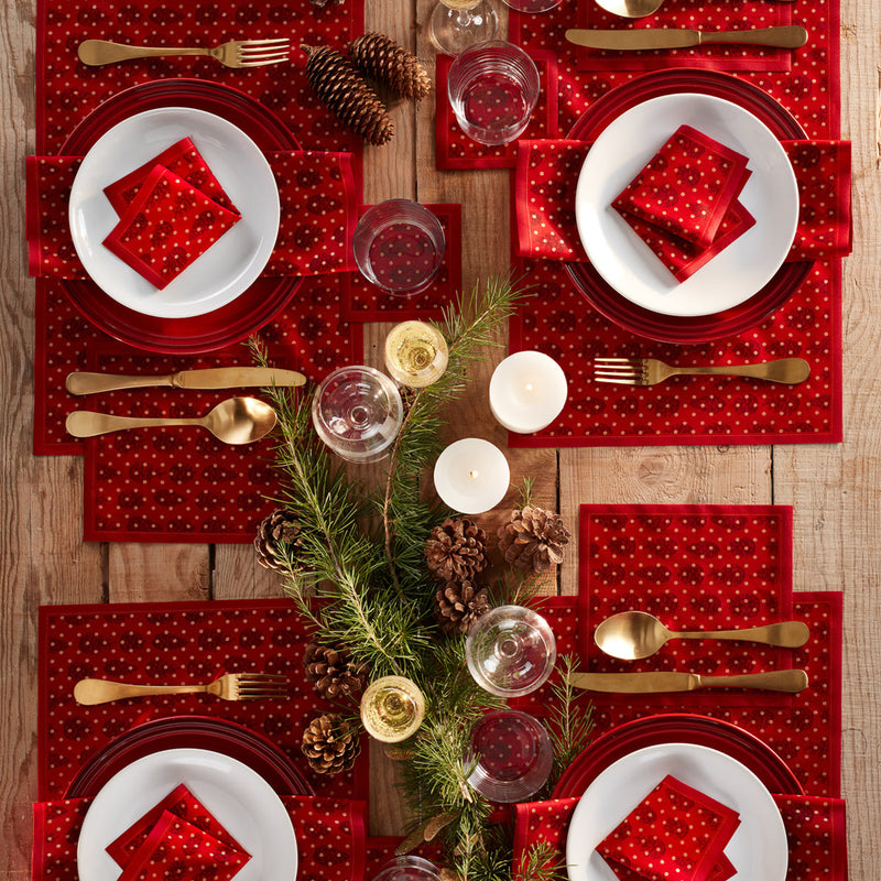 My Drap 6 Piece Cotton Placemat Roll - Pinecone