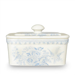 Burleigh Butter Dish With Lid Blue Asiatic Pheasant