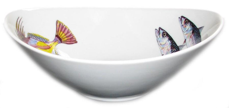 Richard Bramble 18cm Oval Bowl - Mackerel